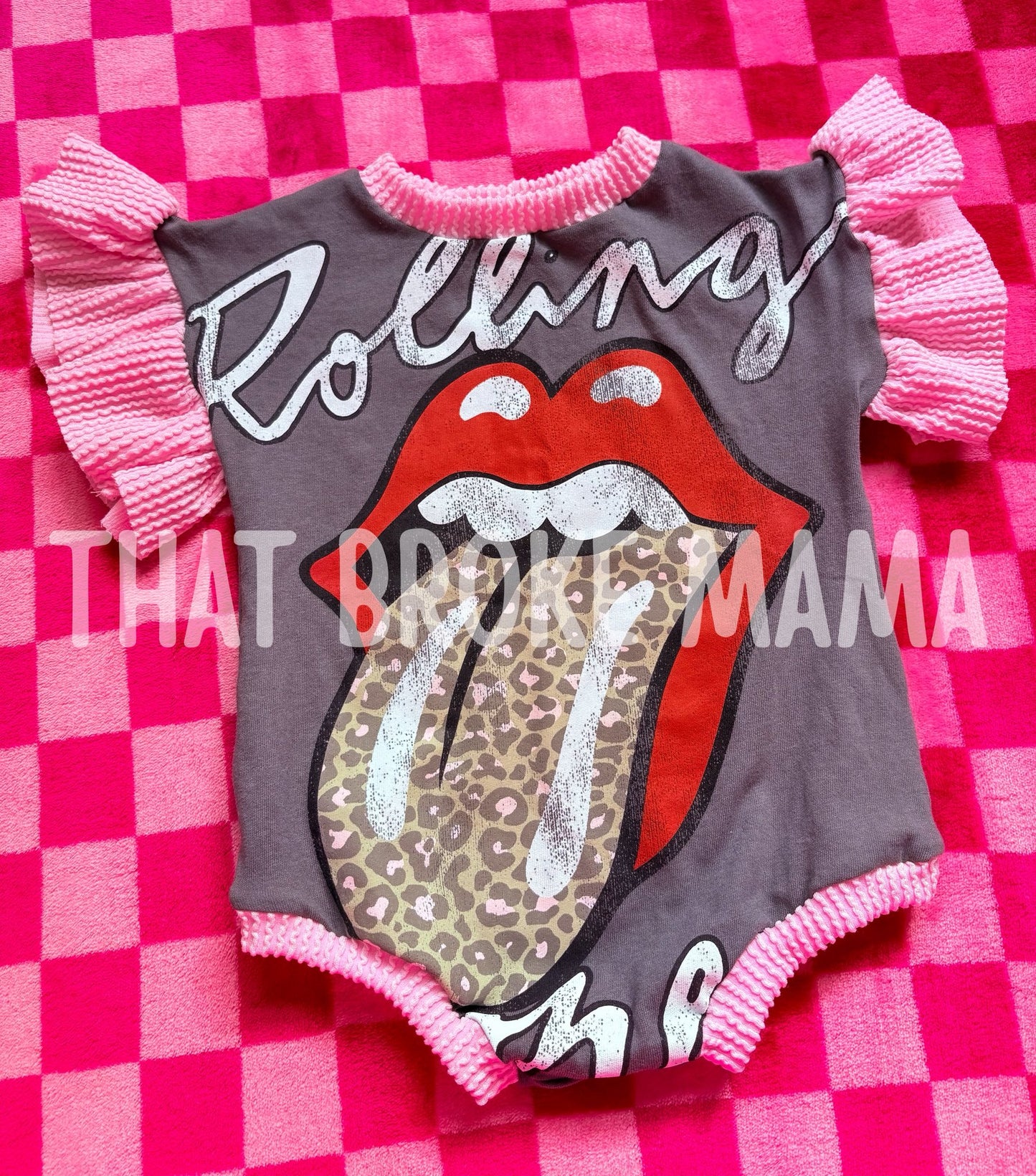 UPCYCLE Oversized Romper w/ Ruffle Sleeves | 3/6M ✨ RTS