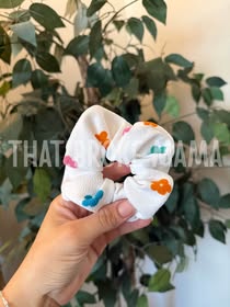 Colorful Floral Scrunchy