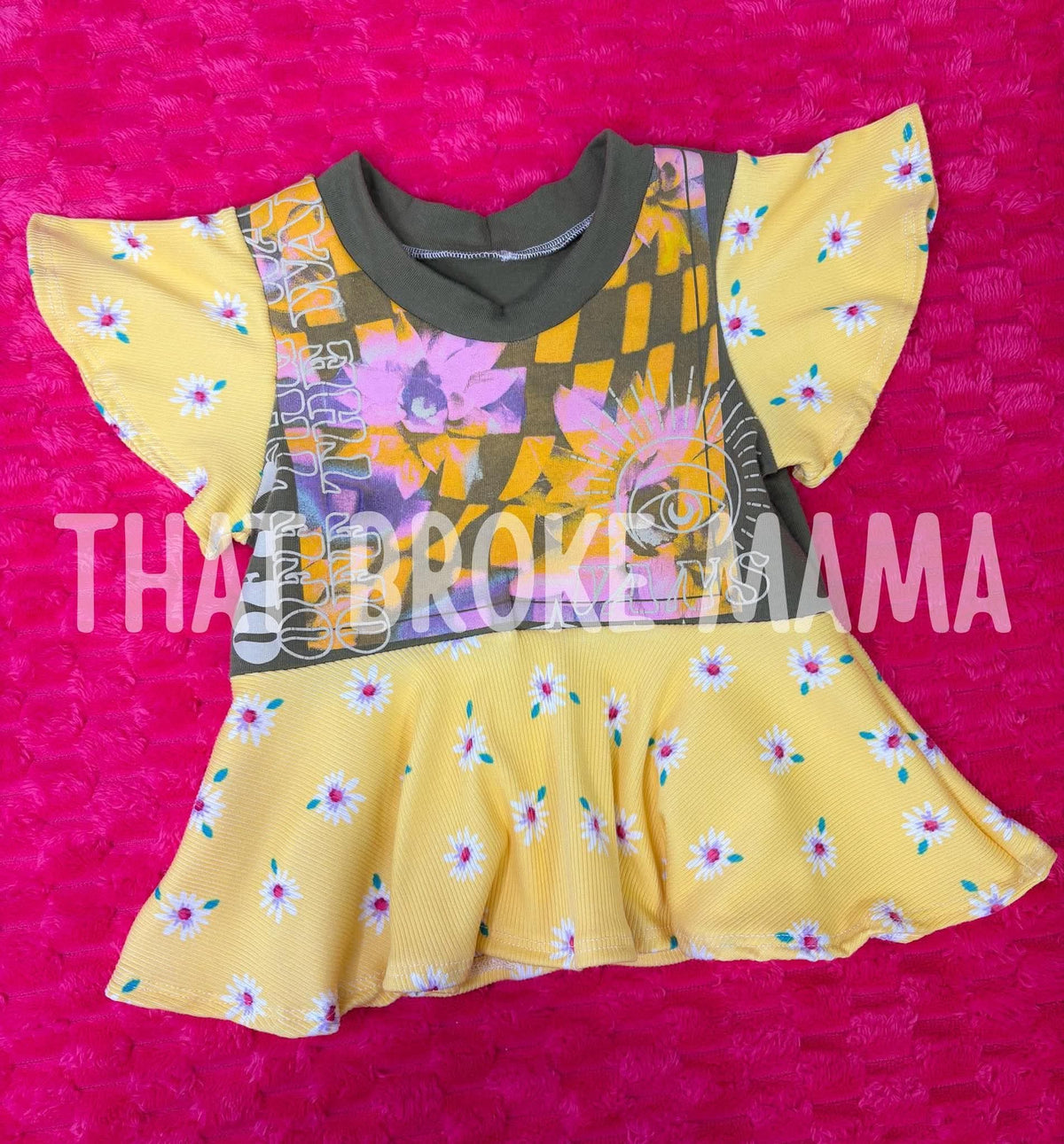 UPCYCLE Peplum (Butterfly Sleeve) | 6/9M ✨ RTS